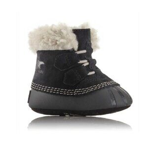 SOREL | Caribootie Snow Boots black Suede Shearling Baby Sz 1
